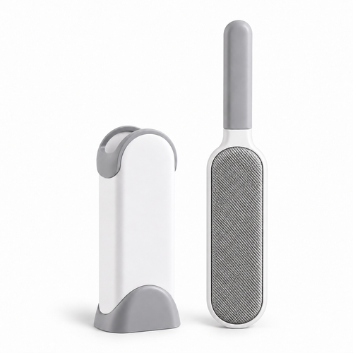 Double-Sided Lint & Hair Remover Brush with Storage Base